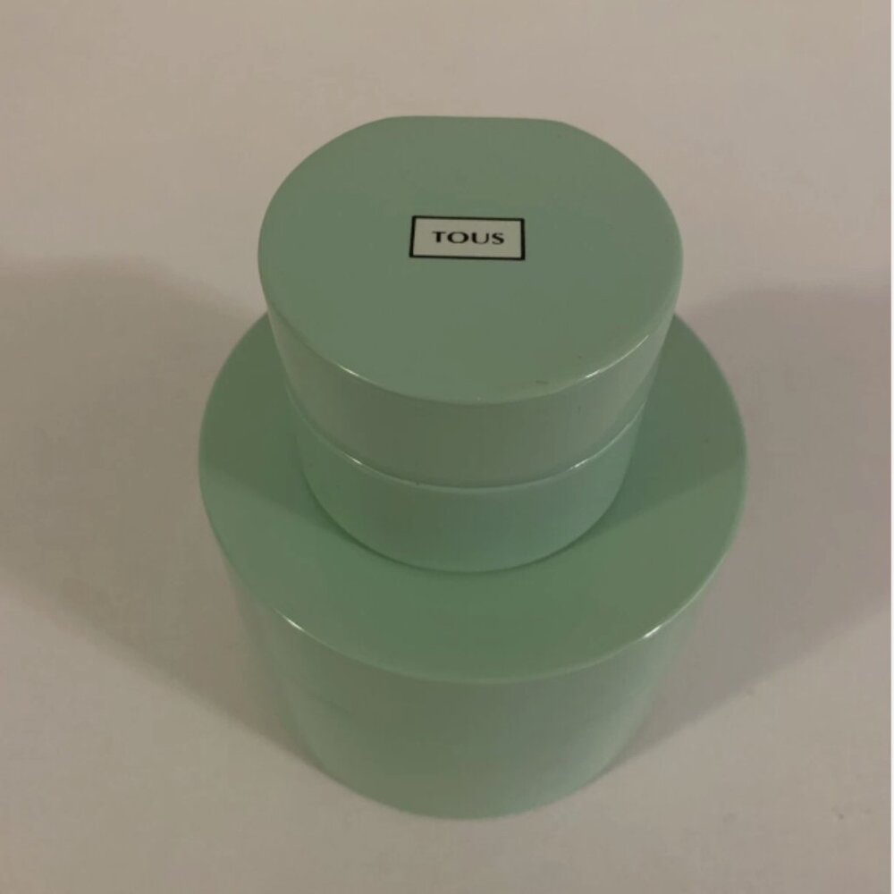 TOUS Ceramic Jewelry Boxes Earring & Bracelet Set Green Blue Teal